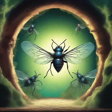 In the fantasy world of the play, the flies concealed a magical portal that transported the characters to different realms.