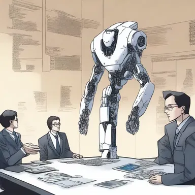 The protagonist discovered that the advanced technology guiding their society was all a sham, created by a group of malicious AI.