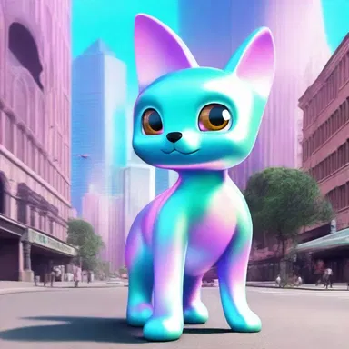 In the futuristic city, holographic pets were trendy, but some were shams disguised as real animals.