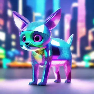 In the futuristic city, holographic pets were trendy, but some were shams disguised as real animals.