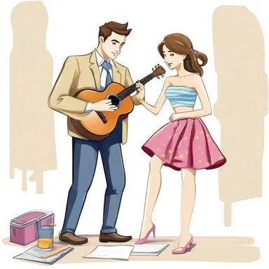 She shammed interest in his hobbies to impress him.