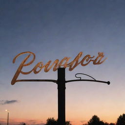 An image of a warm and inviting 'Bonsoir' sign in elegant cursive lettering, set against a twilight sky.