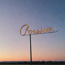 An image of a warm and inviting 'Bonsoir' sign in elegant cursive lettering, set against a twilight sky.