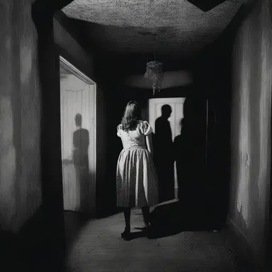 The haunted house was filled with eerie shadows and gamine spirits.