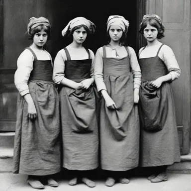 During the French Revolution, there were reports of gamine girls dressed in rags stealing food from the market to survive.
