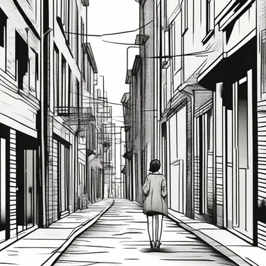 In the novel, the protagonist meets a gamine who lives in the alleyways of the city.
