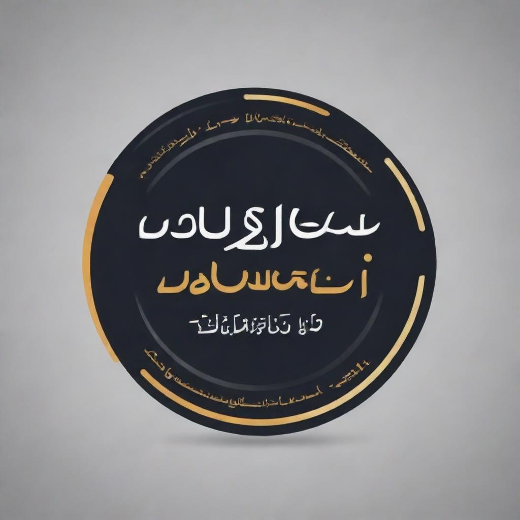 A logo for a mobile maintenance center with Arabic script detailing the center's name, in a professional and modern style, incorporating elements of mobile technology