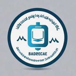 A logo for a mobile maintenance center with Arabic script detailing the center's name, in a professional and modern style, incorporating elements of mobile technology