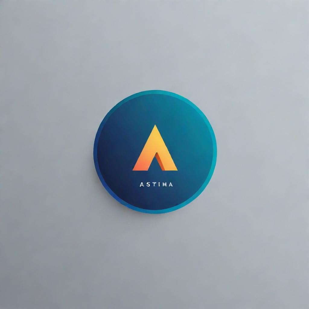 Generate a modern, tech-inspired logo with the name ASTINA.