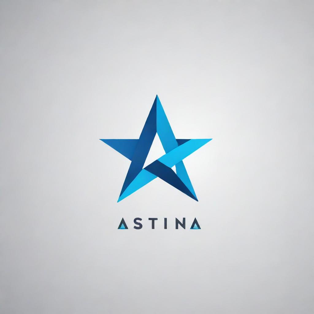 Generate a modern, tech-inspired logo with the name ASTINA.