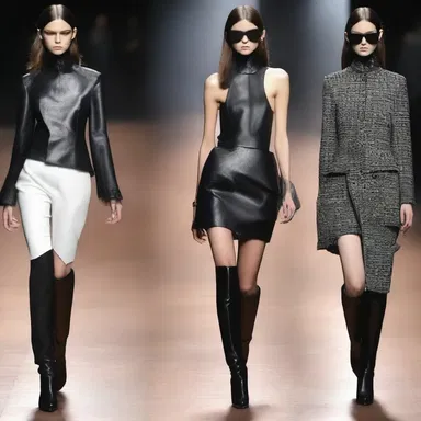 The designer's collection had an edgy look, with sootiness adding a unique touch to the garments.