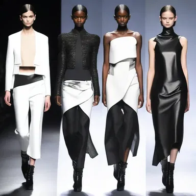 The designer's collection had an edgy look, with sootiness adding a unique touch to the garments.