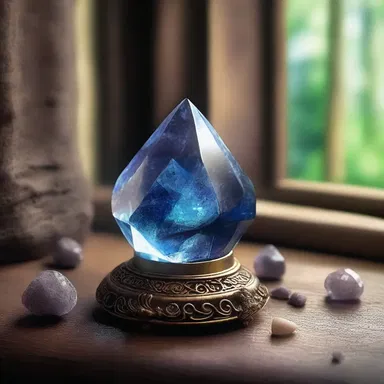 In the magical realm of the story, the arrangement of the enchanted artifacts around the ancient crystal was important to maintain balance.