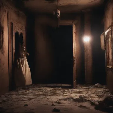 The arrangement of the haunted house created a terrifying and suspenseful atmosphere.