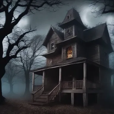 The arrangement of the haunted house created a terrifying and suspenseful atmosphere.