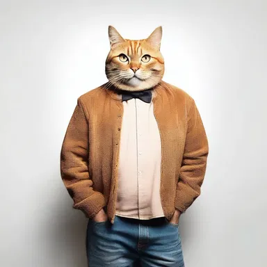 The stand-up comedian told a hilarious joke about the arrangement between a cat and a dog sharing a house.