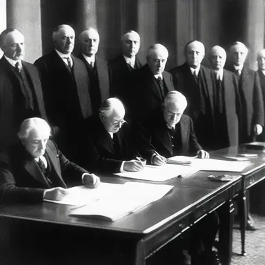 The signing of the Treaty of Versailles in 1919 marked a significant arrangement between countries after World War I