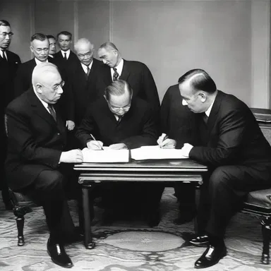 The treaty signing marked a pivotal arrangement in the history of peace negotiations.