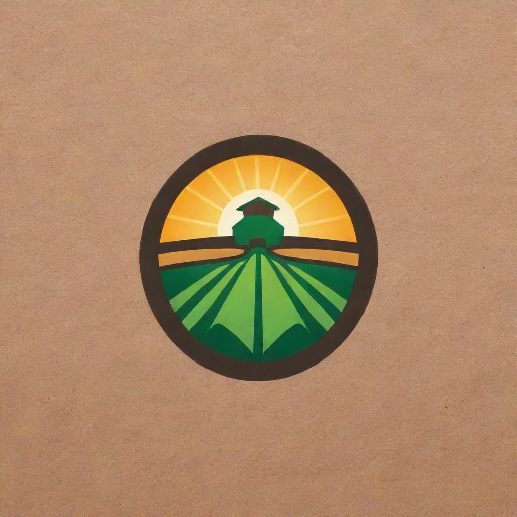 Design a professional and creative logo for a company named 'Tierra del Sur Farms Inc Core group', incorporating elements related to farming and agriculture.