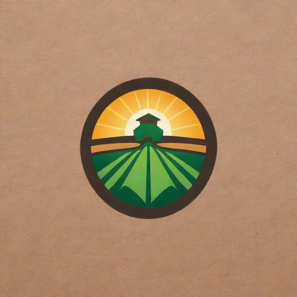 Design a professional and creative logo for a company named 'Tierra del Sur Farms Inc Core group', incorporating elements related to farming and agriculture.