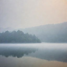 A mysterious haze softly enveloping a tranquil scene