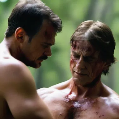 The protagonist in the movie applied balm to his wounds after a fight scene to soothe the pain.