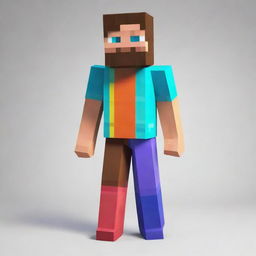 3D model of a Minecraft character skin in vibrant colors