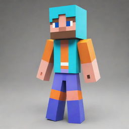 3D model of a Minecraft character skin in vibrant colors