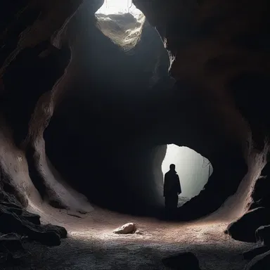 The eerie cave was filled with reticulate shadows that danced and twisted, causing a sense of dread to fill the air.