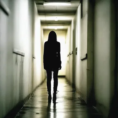 As she stepped into the dimly lit corridor, she noticed a sinister webbing that seemed to reticulate across the walls, filling her with a sense of dread.