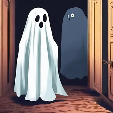 The bubbly teenager screamed when she saw the ghost in the haunted house.