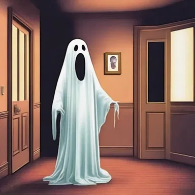 The bubbly teenager screamed when she saw the ghost in the haunted house.