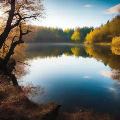 The bubbling lake in the myth is said to have magical powers.
