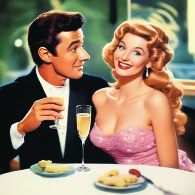 The romantic comedy starts with a scene of the main character enjoying a glass of bubbly champagne.