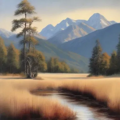 The painter carefully blended colors on the canvas with a sable brush, creating a lifelike landscape.