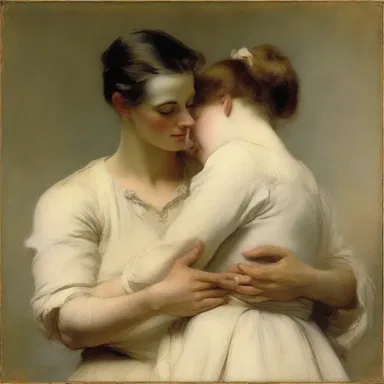 The painter used a delicate sable brush to depict the soft, gentle strokes of a lover's embrace in the romantic masterpiece.