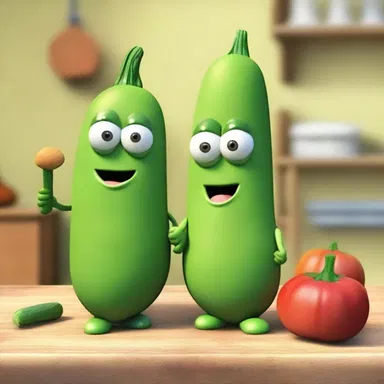As the protagonist trained diligently to become a courgette master, their trusty sidekick, a talking zucchini, encouraged them along the way.