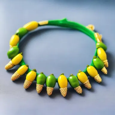The latest trend in fashion is to accessorize outfits with headbands adorned with miniature golden courgette charms.