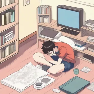 The student missed school because of an unexcused absence and decided to stay home and binge-watch anime all day.
