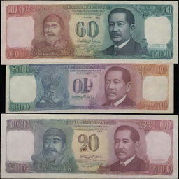 A 1:1 ratio image comparing real Indonesian money with counterfeit, highlighting key differences in texture, markings, and coloration.