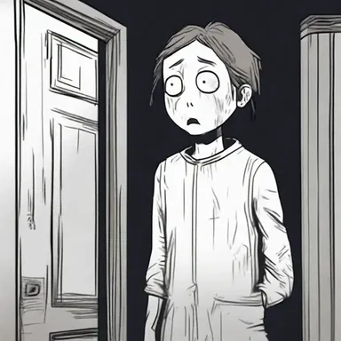 The unexcused absence of the protagonist's best friend from their haunted house exploration left the character feeling terrified and vulnerable.