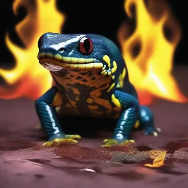 In Christian mythology, the salamander is associated with fire and is believed to be able to withstand and even extinguish flames.