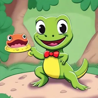 In the cartoon show, the mischievous character always uses a salamander to poke at things.