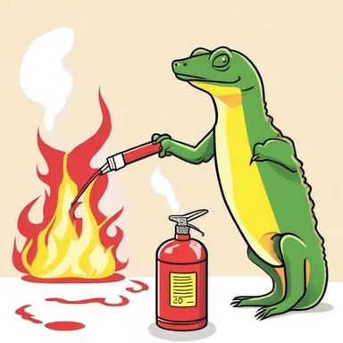 Why did the salamander bring a fire extinguisher to the party? In case things got too hot to handle!