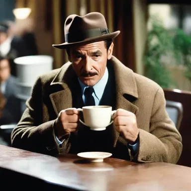 In the movie, the detective would always sip his cuppa while trying to solve the mysterious case.