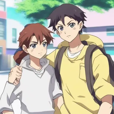 In the anime series, the main character befriends a confident faggot who helps him navigate through his struggles.