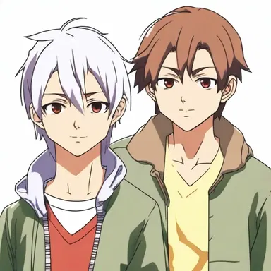In the anime series, the main character befriends a confident faggot who helps him navigate through his struggles.