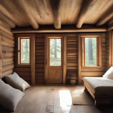 The architect used wooden beams to faggot the walls of the rustic cabin.