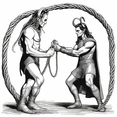 In Norse mythology, Loki was bound with strong ropes to faggot him and prevent him from causing mischief.