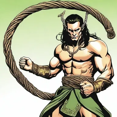 In Norse mythology, Loki was bound with strong ropes to faggot him and prevent him from causing mischief.